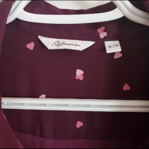 Reitmans Button Up Printed Long Sleeve Blouse - Picture 6 of 6